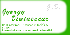 gyorgy diminescur business card